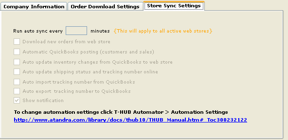 Settings for connecting T-HUB to